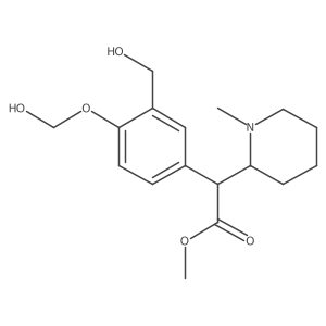 (R)-methyl 2-(4-(hydroxymethoxy)-3-(hydroxymethyl)phenyl)-2-((R)-1-methylpiperidin-2-yl)acetate Structure