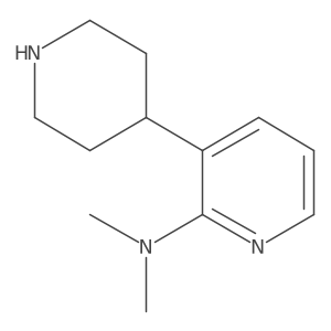 N,N-dimethyl-3-(piperidin-4-yl)pyridin-2-amine结构式