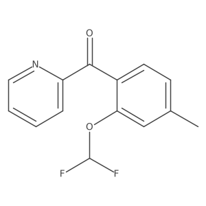 2-(2-(Difluoromethoxy)-4-methylbenzoyl)pyridine结构式