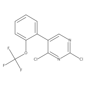 2,4-Dichloro-5-(2-(trifluoromethoxy)phenyl)pyrimidine Structure