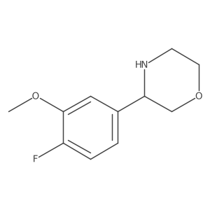 3-(4-Fluoro-3-methoxyphenyl)morpholine结构式