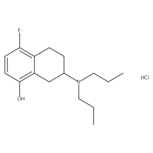 (R)-5-Fluoro-8-hydroxy-2-(dipropylamino)tetralin hydrochloride结构式