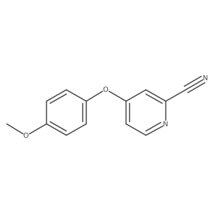 2-Pyridinecarbonitrile, 4-(4-methoxyphenoxy)- Structure