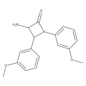 3-Amino-1,4-bis(3-methoxyphenyl)azetidin-2-one结构式