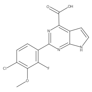 2-(4-chloro-2-fluoro-3-methoxyphenyl)-7H-pyrrolo[2,3-d]pyrimidine-4-carboxylic acid Structure