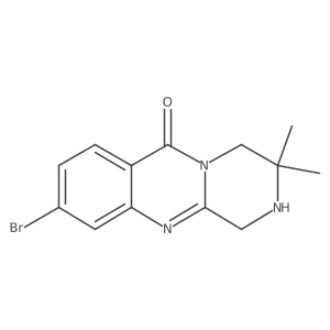 9-Bromo-3,3-dimethyl-1,2,3,4-tetrahydropyrazino[2,1-b]quinazolin-6-one结构式