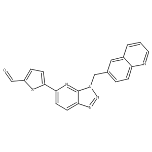 5-[3-(Quinolin-6-ylmethyl)triazolo[4,5-b]pyridin-5-yl]thiophene-2-carbaldehyde Structure