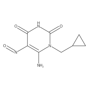 6-Amino-1-(cyclopropylmethyl)-5-nitroso-2,4(1h,3h)-pyrimidinedione结构式