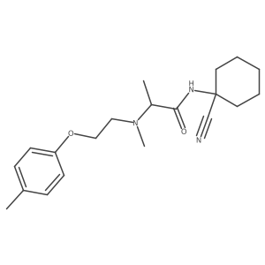 N-(1-cyanocyclohexyl)-2-{methyl[2-(4-methylphenoxy)ethyl]amino}propanamide结构式