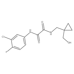 N1-(3-chloro-4-fluorophenyl)-N2-((1-(hydroxymethyl)cyclopropyl)methyl)oxalamide结构式