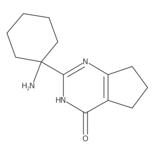 2-(1-Aminocyclohexyl)-1H,4H,5H,6H,7H-cyclopenta[d]pyrimidin-4-one结构式