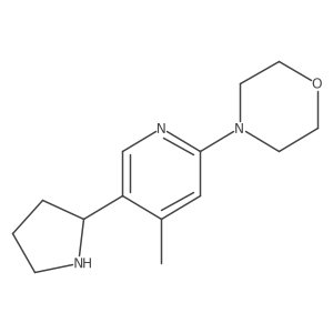 4-(4-methyl-5-pyrrolidin-2-yl-2-pyridyl)morpholine结构式