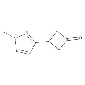 3-(1-Methyl-1H-pyrazol-3-yl)cyclobutanone结构式