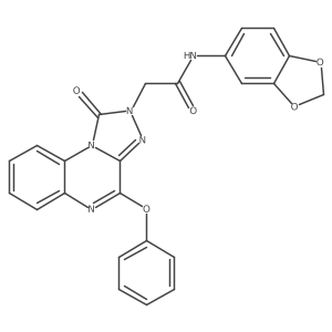 N-1,3-benzodioxol-5-yl-2-(1-oxo-4-phenoxy[1,2,4]triazolo[4,3-a]quinoxalin-2(1H)-yl)acetamide结构式