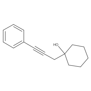 1-(3-Phenylprop-2-yn-1-yl)cyclohexan-1-ol结构式