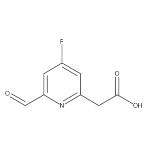 (4-Fluoro-6-formylpyridin-2-YL)acetic acid Structure