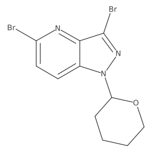 3,5-Dibromo-1-(tetrahydro-2H-pyran-2-yl)-1H-pyrazolo[4,3-b]pyridine Structure