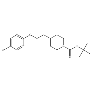 tert-Butyl 4-(2-((5-chloropyrimidin-2-yl)oxy)ethyl)piperidine-1-carboxylate结构式