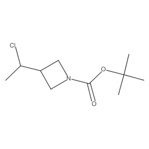 tert-Butyl 3-(1-chloroethyl)azetidine-1-carboxylate结构式