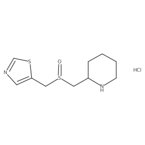 5-(((Piperidin-2-ylmethyl)sulfinyl)methyl)thiazole hydrochloride结构式