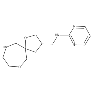 N-(1,7-dioxa-10-azaspiro[4.6]undecan-3-ylmethyl)pyrimidin-2-amine Structure
