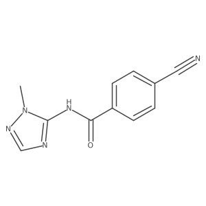 4-cyano-N-(1-methyl-1H-1,2,4-triazol-5-yl)benzamide结构式