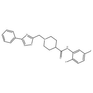 N-(2,5-Difluorophenyl)-1-[(3-phenyl-1,2,4-oxadiazol-5-YL)methyl]piperidine-4-carboxamide Structure