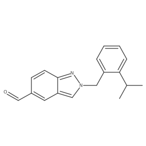 2-[(2-Propan-2-ylphenyl)methyl]indazole-5-carbaldehyde结构式