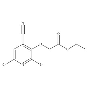 Ethyl 2-(2-bromo-6-chloro-4-cyanopyridin-3-yl)oxyacetate Structure