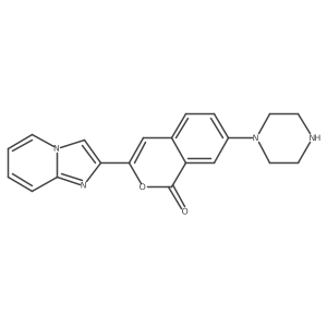 3-(Imidazo[1,2-a]pyridin-2-yl)-7-(piperazin-1-yl)-1H-isochromen-1-one结构式