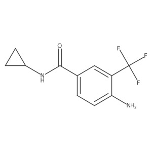 4-amino-N-cyclopropyl-3-(trifluoromethyl)benzamide结构式