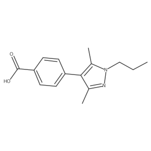4-(3,5-Dimethyl-1-propyl-1H-pyrazol-4-yl)benzoic acid Structure
