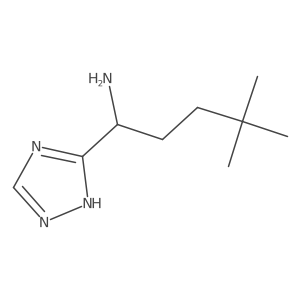 4,4-Dimethyl-1-(4h-1,2,4-triazol-3-yl)pentan-1-amine结构式