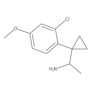 1-[1-(2-Chloro-4-methoxyphenyl)cyclopropyl]ethan-1-amine Structure