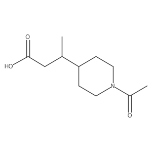 3-(1-Acetylpiperidin-4-yl)butanoic acid Structure