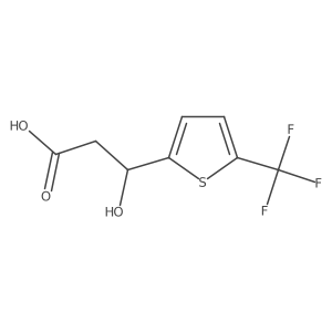 3-Hydroxy-3-[5-(trifluoromethyl)thiophen-2-yl]propanoic acid Structure