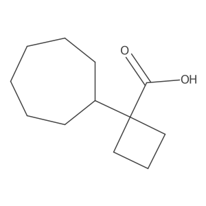 1-Cycloheptylcyclobutane-1-carboxylic acid结构式