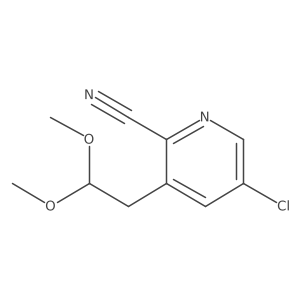 5-Chloro-3-(2,2-dimethoxyethyl)pyridine-2-carbonitrile结构式