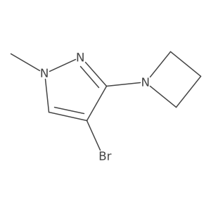 3-(1-Azetidinyl)-4-bromo-1-methyl-1H-pyrazole Structure