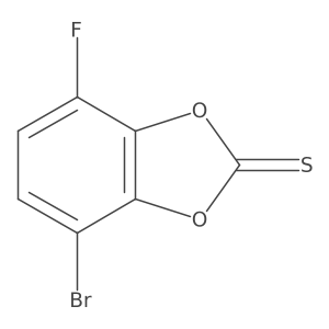4-Bromo-7-fluorobenzo[d][1,3]dioxole-2-thione结构式