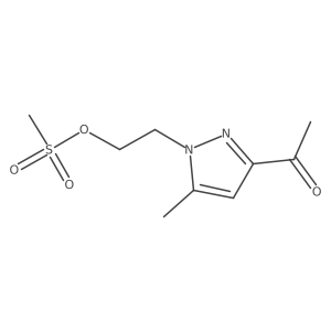 CC(=O)c1cc(C)n(CCOS(C)(=O)=O)n1结构式