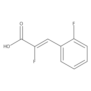 (2Z)-2-Fluoro-3-(2-fluorophenyl)prop-2-enoic acid Structure