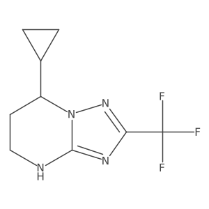 7-cyclopropyl-2-(trifluoromethyl)-4H,5H,6H,7H-[1,2,4]triazolo[1,5-a]pyrimidine Structure