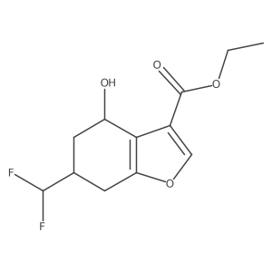 Ethyl 6-(difluoromethyl)-4-hydroxy-4,5,6,7-tetrahydrobenzofuran-3-carboxylate Structure