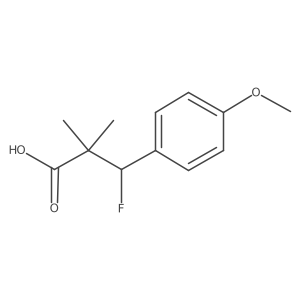 3-Fluoro-3-(4-methoxyphenyl)-2,2-dimethylpropanoic acid结构式