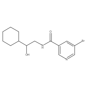 5-bromo-N-(2-cyclohexyl-2-hydroxyethyl)nicotinamide Structure