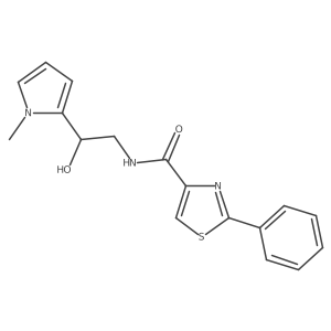 N-(2-hydroxy-2-(1-methyl-1H-pyrrol-2-yl)ethyl)-2-phenylthiazole-4-carboxamide Structure