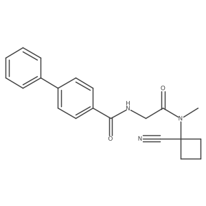 2-({[1,1'-biphenyl]-4-yl}formamido)-N-(1-cyanocyclobutyl)-N-methylacetamide Structure