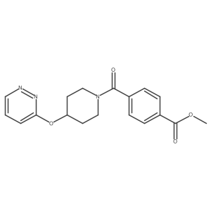 Methyl 4-(4-(pyridazin-3-yloxy)piperidine-1-carbonyl)benzoate结构式
