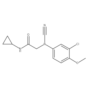 2-[(3-chloro-4-methoxyphenyl)(cyano)amino]-N-cyclopropylacetamide结构式